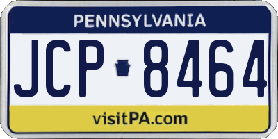 PA license plate JCP8464