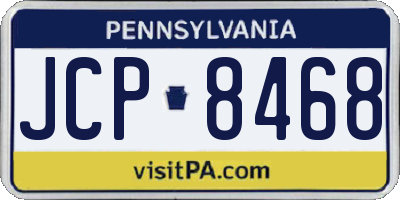 PA license plate JCP8468