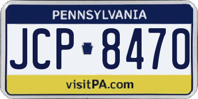 PA license plate JCP8470