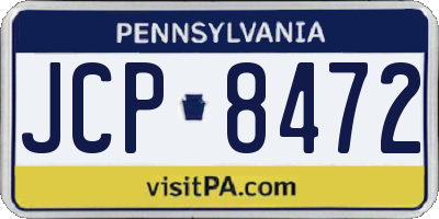 PA license plate JCP8472