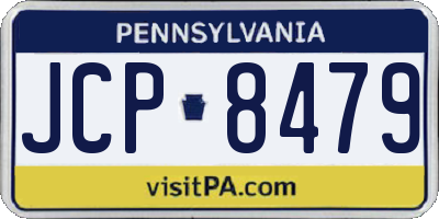 PA license plate JCP8479