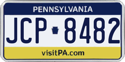 PA license plate JCP8482