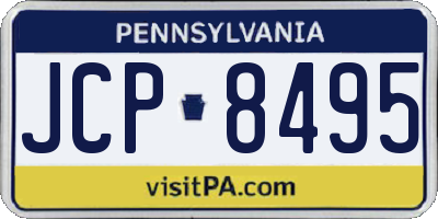 PA license plate JCP8495