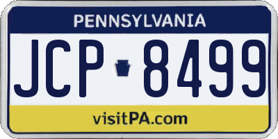 PA license plate JCP8499