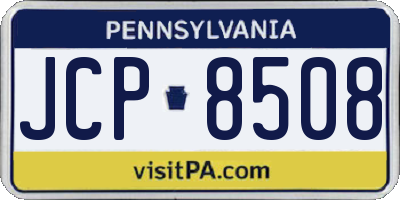 PA license plate JCP8508