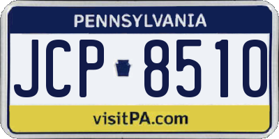 PA license plate JCP8510