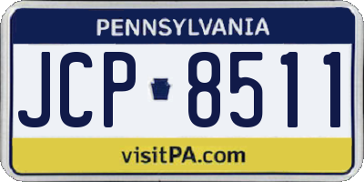PA license plate JCP8511