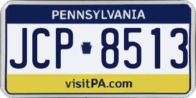PA license plate JCP8513
