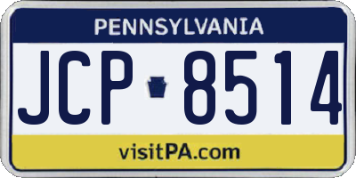 PA license plate JCP8514