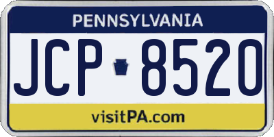 PA license plate JCP8520
