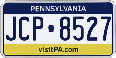 PA license plate JCP8527