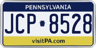 PA license plate JCP8528