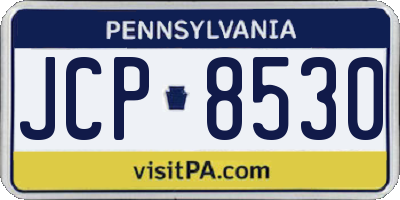 PA license plate JCP8530
