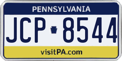 PA license plate JCP8544