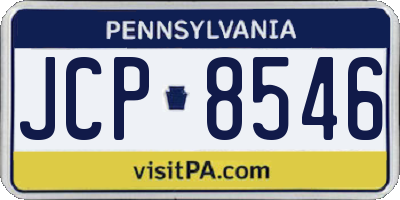 PA license plate JCP8546