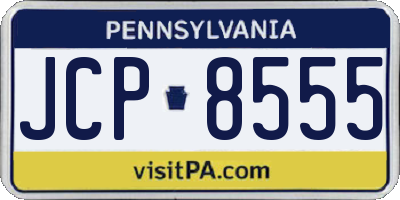 PA license plate JCP8555