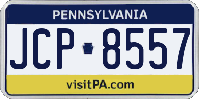 PA license plate JCP8557