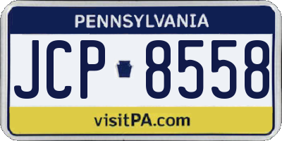PA license plate JCP8558