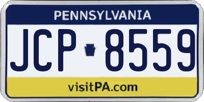 PA license plate JCP8559