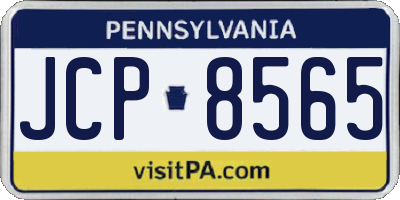 PA license plate JCP8565