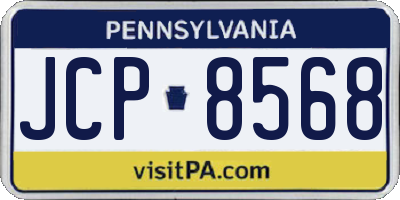 PA license plate JCP8568