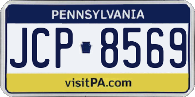 PA license plate JCP8569