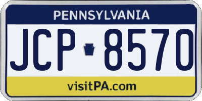 PA license plate JCP8570