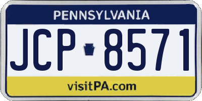 PA license plate JCP8571