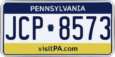 PA license plate JCP8573