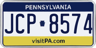 PA license plate JCP8574