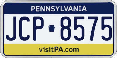 PA license plate JCP8575