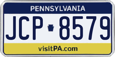 PA license plate JCP8579