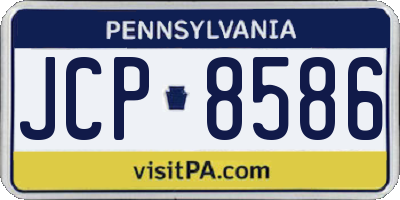 PA license plate JCP8586
