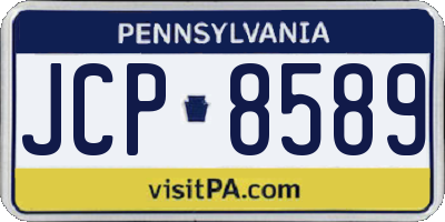 PA license plate JCP8589