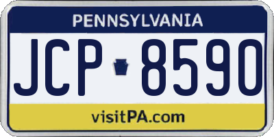 PA license plate JCP8590