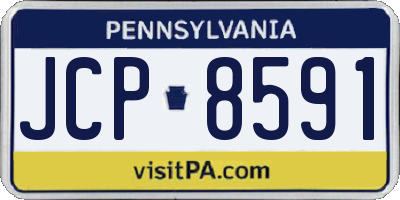 PA license plate JCP8591