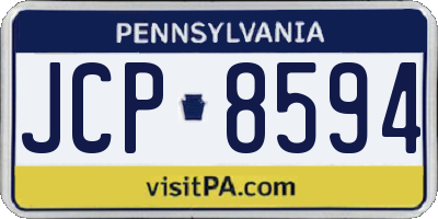 PA license plate JCP8594