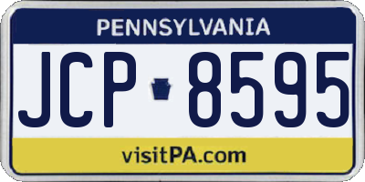 PA license plate JCP8595