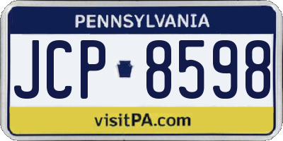 PA license plate JCP8598
