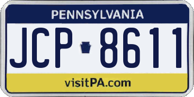 PA license plate JCP8611