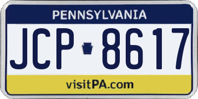 PA license plate JCP8617