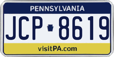 PA license plate JCP8619