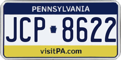 PA license plate JCP8622