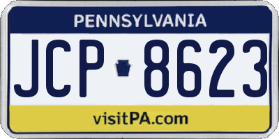 PA license plate JCP8623