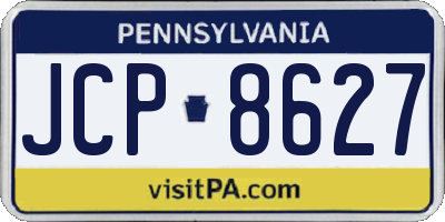 PA license plate JCP8627