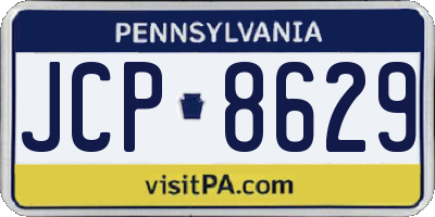 PA license plate JCP8629