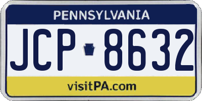 PA license plate JCP8632