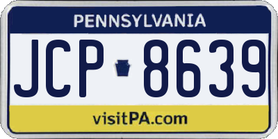 PA license plate JCP8639