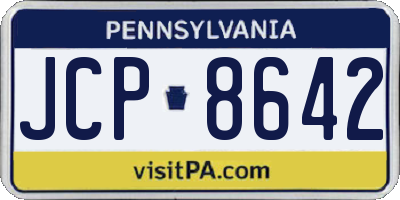 PA license plate JCP8642