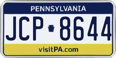 PA license plate JCP8644